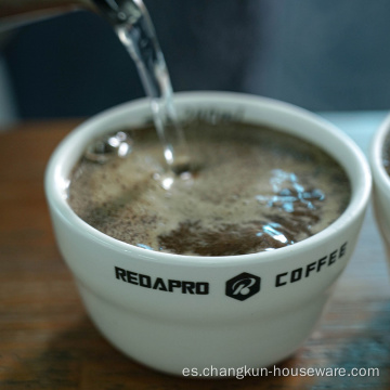 Cuenco de ahuecamiento de café de cerámica profesional 200ML con escala